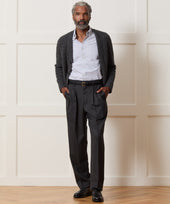 Italian Flannel Striped Hollywood Trouser