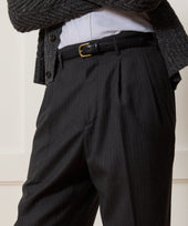 Italian Flannel Striped Hollywood Trouser