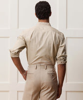 Italian Band Collar Popover Tuxedo Shirt