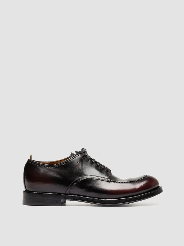 ADMIRAL 013 - Burgundy Leather Derby Shoes