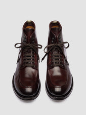 Admiral 014 Burgundy Leather Lace Up Boots