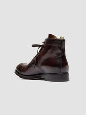 Admiral 014 Burgundy Leather Lace Up Boots