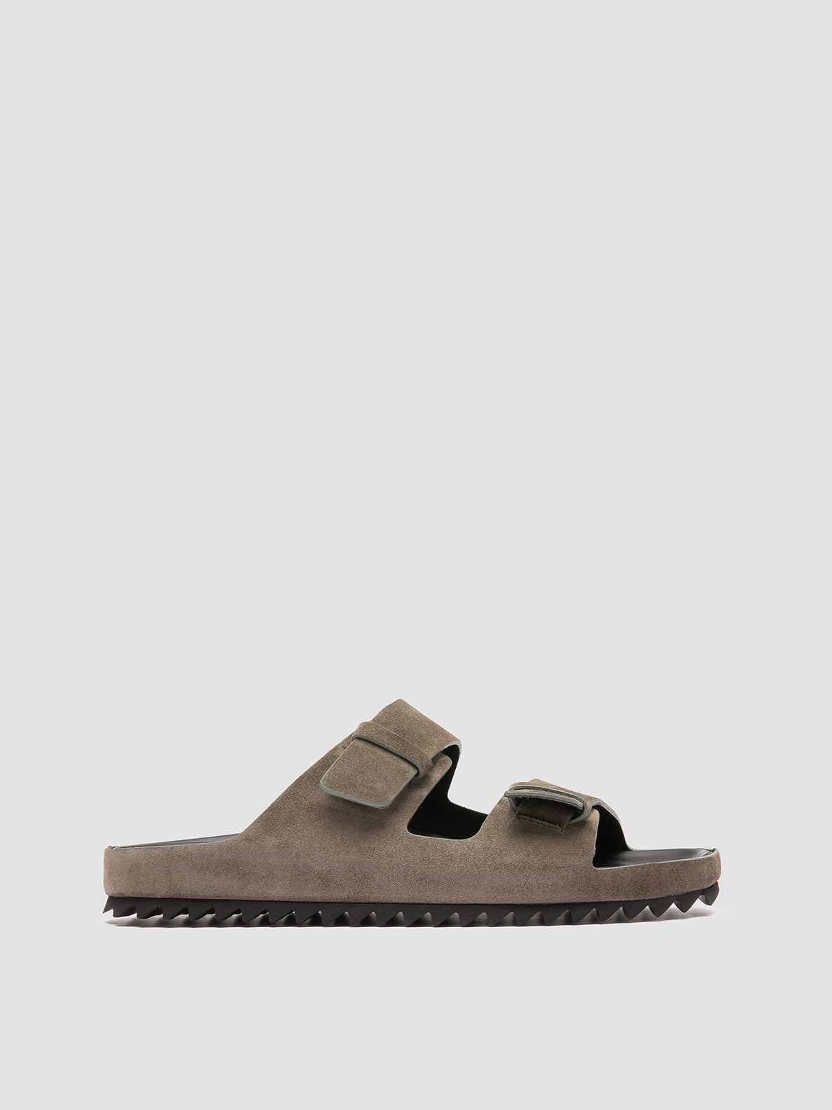 Agor 010 Green Suede Slide Sandals