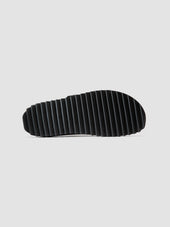 AGORÀ 010 - Black Leather Slide Sandals