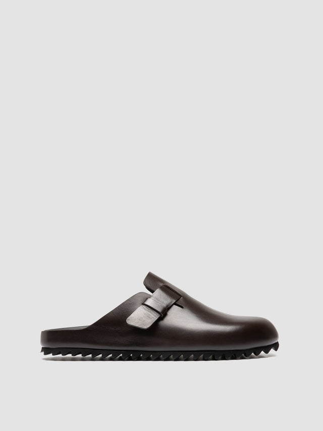 AGORÀ 012 - Brown Leather Mule Sandals