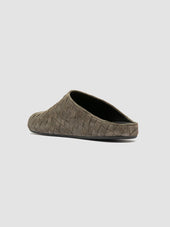 BABOUCHE 005 - Green Woven Leather Mule Sandals