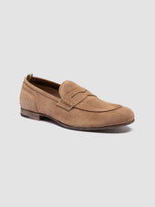Bilt 001 Beige Suede Penny Loafers