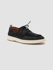 BONES 013 - Blue Suede Boat Shoes
