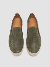 BOWLINE 001 - Green Woven Espadrille Shoes