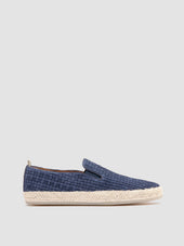 BOWLINE 001 - Navy Woven Espadrille Shoes