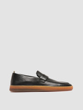 HERBIE 001 - Black Leather Penny Loafers