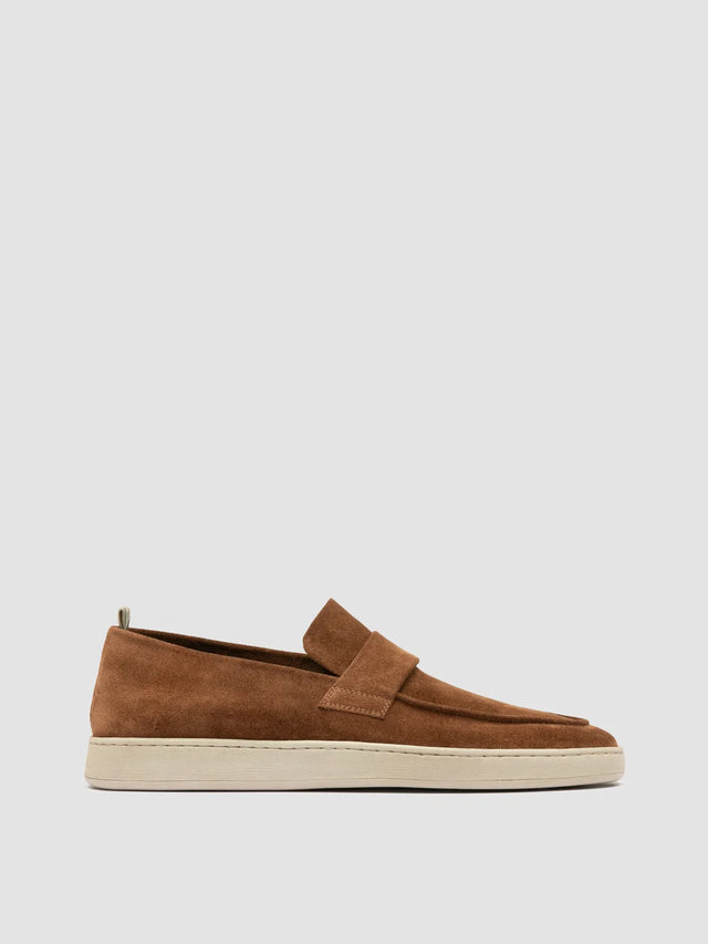 HERBIE 001 - Brown Suede Penny Loafers