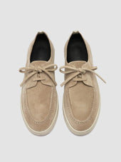 HERBIE 012 - Beige Suede Derby Shoes
