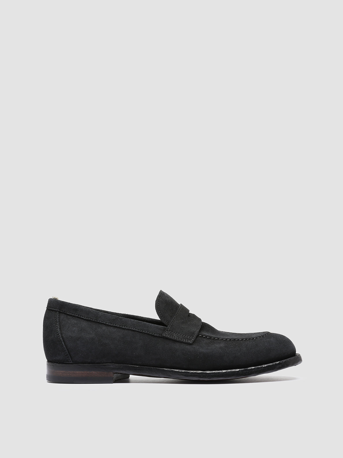 Ivy 002 Black Suede Penny Loafers