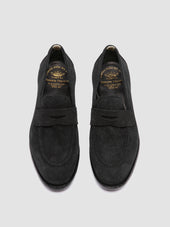 Ivy 002 Black Suede Penny Loafers