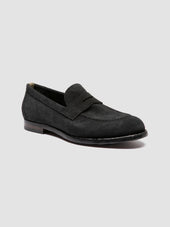 Ivy 002 Black Suede Penny Loafers