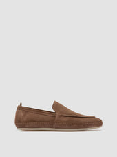 LINE 001 - Taupe Suede Penny Loafers