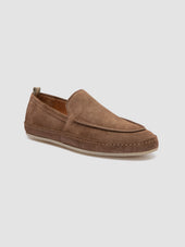 LINE 001 - Taupe Suede Penny Loafers
