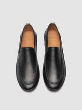 LINE 001 - Black Leather Penny Loafers