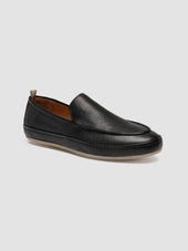 LINE 001 - Black Leather Penny Loafers