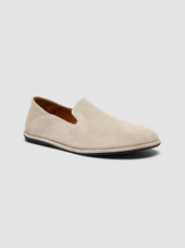 MIENNE 001 - Ivory Suede Penny Loafers
