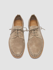 Miles 001 Beige Suede Derby Shoes