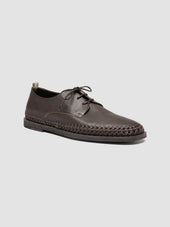 Miles 001 Dark Brown Leather Derby Shoes