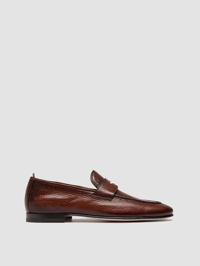 OLIVER 010 - Brown Leather Penny Loafers