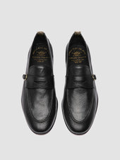OLIVER 011 - Black Leather Penny Loafers