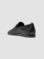 OLIVER 011 - Black Leather Penny Loafers