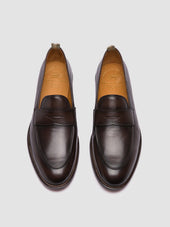 Opera 001 Dark Brown Leather Penny Loafers