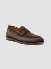 Opera 001 Dark Brown Suede Penny Loafers