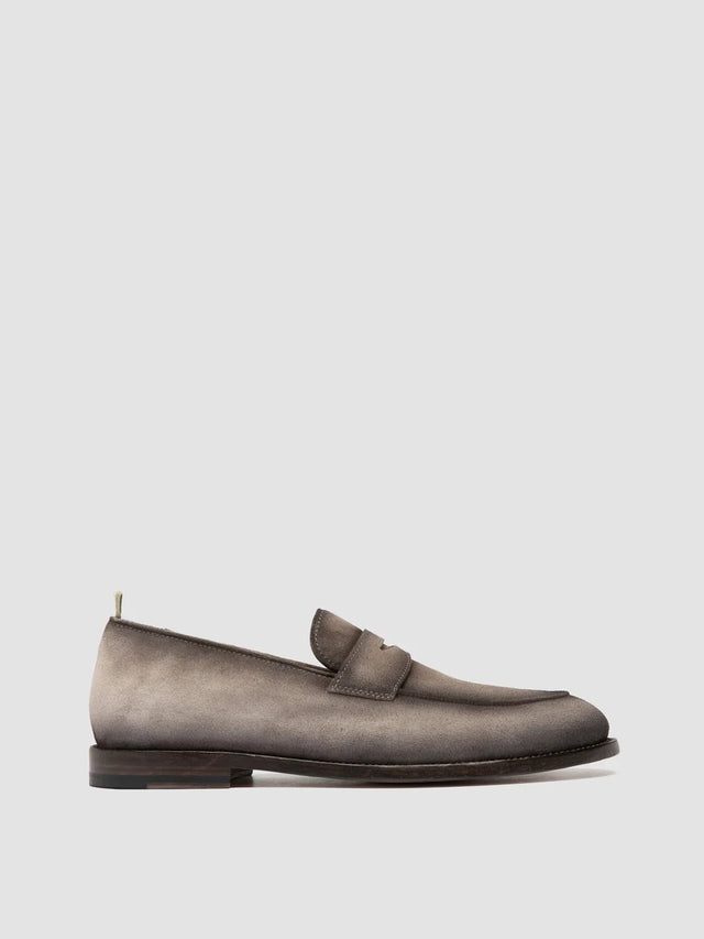 OPERA 001 - Grey Suede Penny Loafers