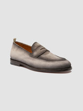 OPERA 001 - Grey Suede Penny Loafers