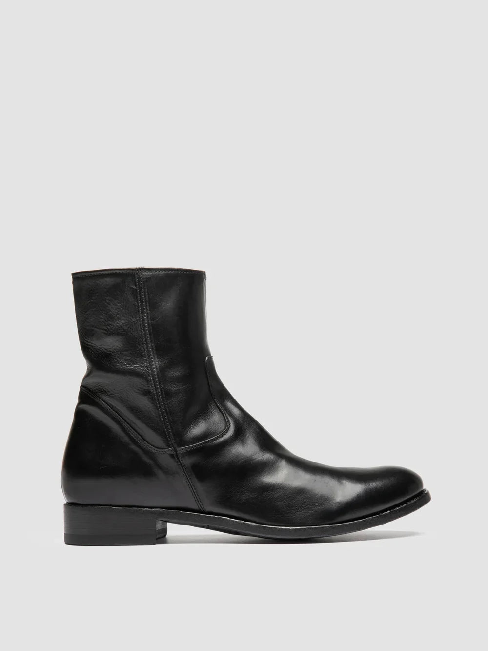 Paul 002 Leather Zipped Boots