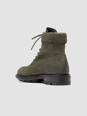 Remote 001 Green Suede Lace Up Boots