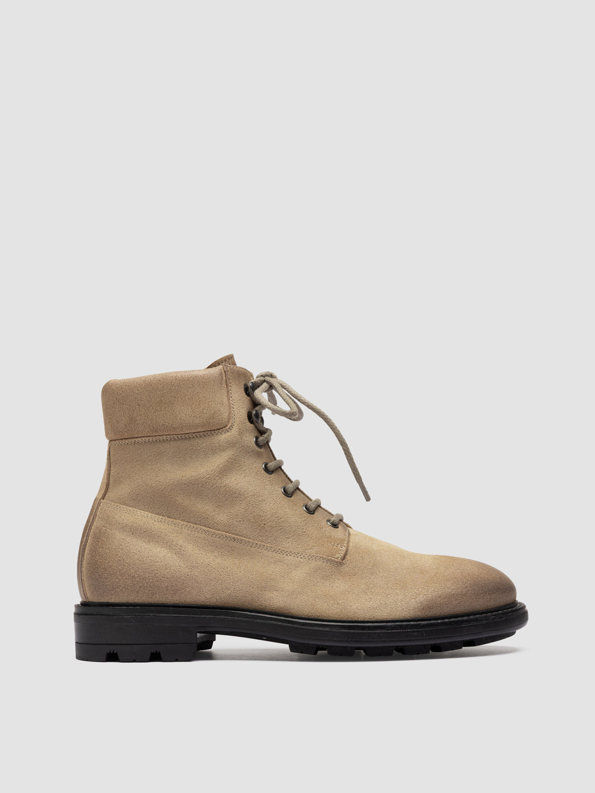 Remote 001 Beige Suede Lace Up Boots