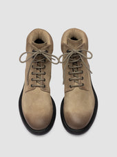 Remote 001 Beige Suede Lace Up Boots