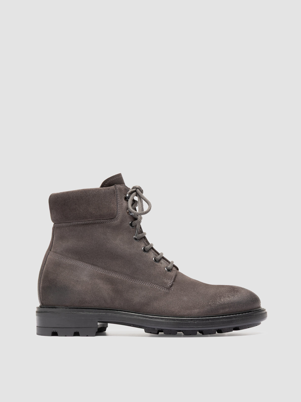 Remote 001 Grey Suede Lace Up Boots