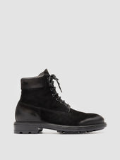 REMOTE 001 - Black Suede Lace Up Boots