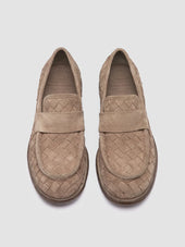 RUGGED 008 - Taupe Suede Penny Loafers