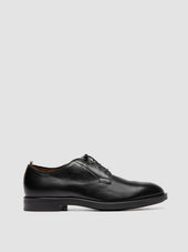 SILENT 001 - Black Leather Derby Shoes