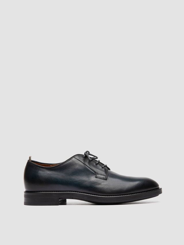 SILENT 001 - Blue Leather Derby Shoes
