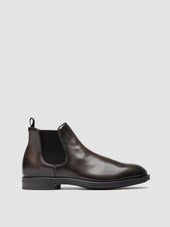 SILENT 003 - Grey Leather Chelsea Boots