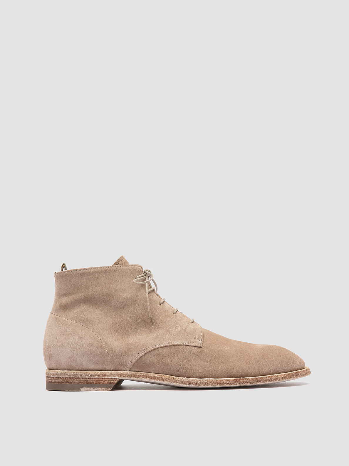 Sound 003 Beige Suede Lace Up Boots