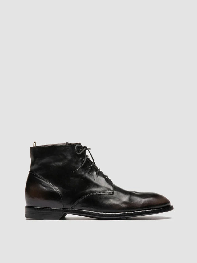 SOUND 003 - Grey Leather Lace-up Boots