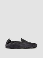 TRAVIS 001 - Blue Suede Penny Loafers