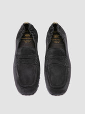 TRAVIS 001 - Blue Suede Penny Loafers