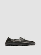 TRAVIS 001 - Black Leather Penny Loafers
