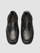 TRAVIS 001 - Black Leather Penny Loafers